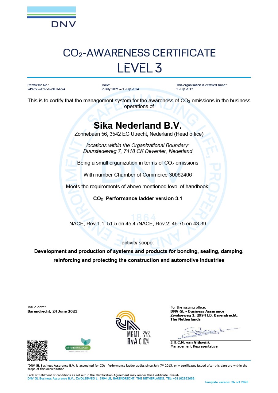 CO2 Awareness Certificate Level 3