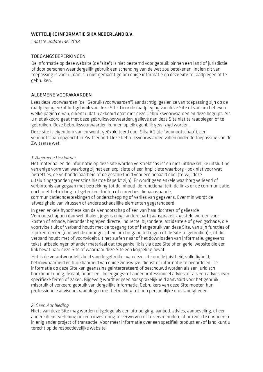 Wettelijke informatie - website Sika Nederland.pdf